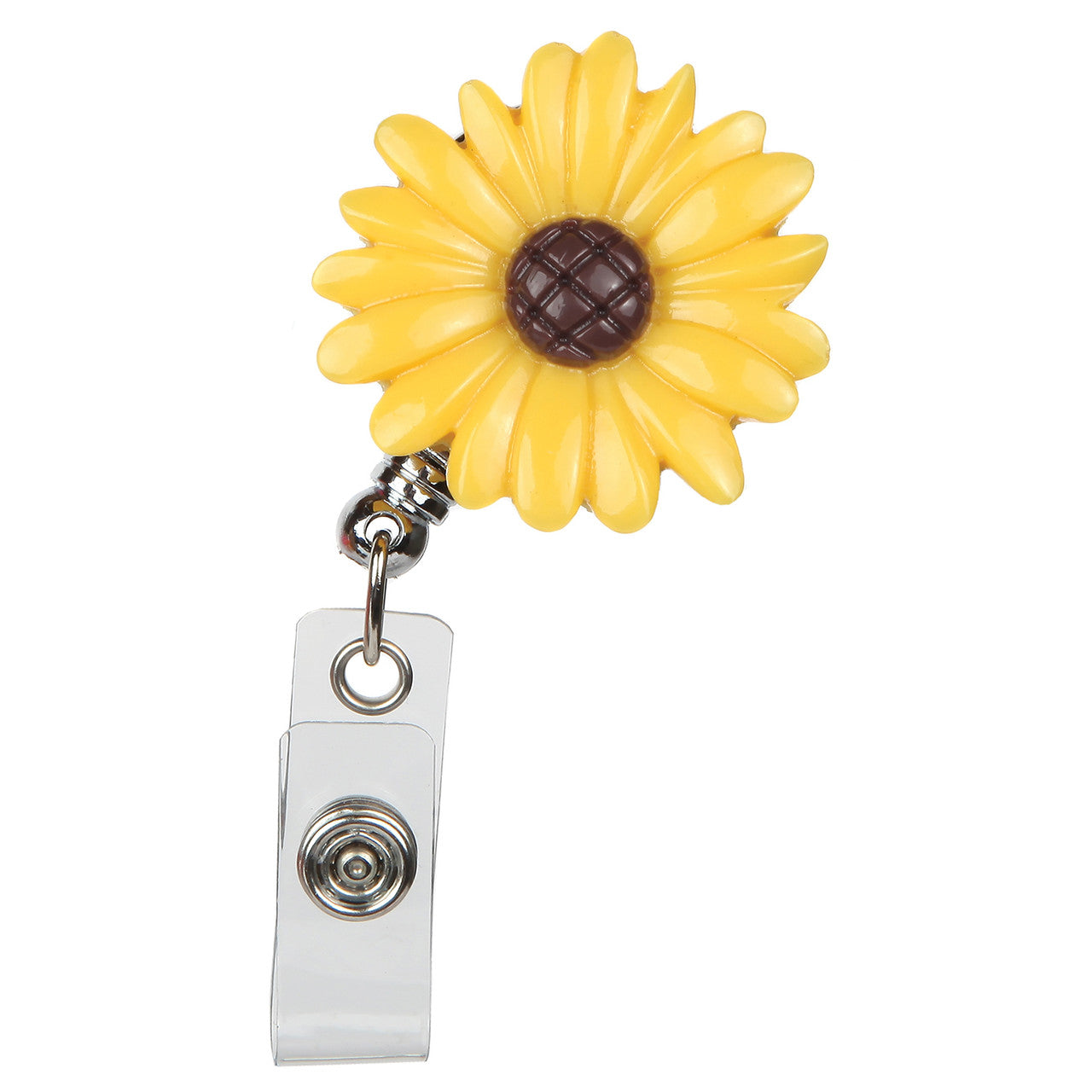Sunflower Retractable Badge Reel boojeebeads.